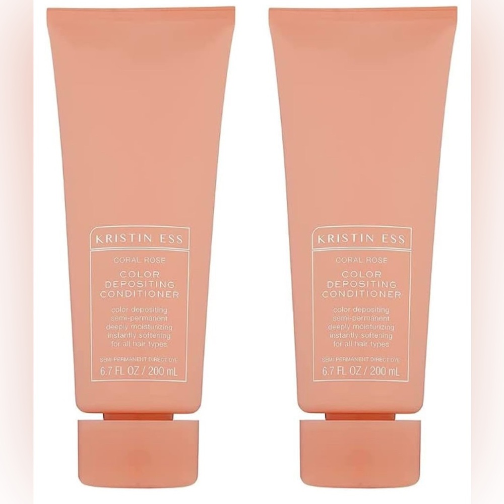 Kristin Ess Hair Color Depositing Conditioner Coral Rose 6.7 fl. oz each Pk of 2